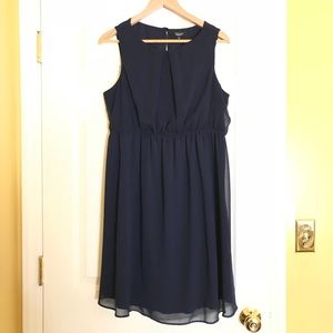 Blue Sleeveless Maternity Dress